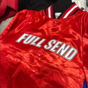 Red Satin Full Send Jacket